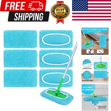 6Pcs Reusable Microfiber Mop Pads Compatible with Sweeper Mop, Replacement We...