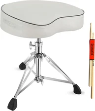 Drum Throne 4" Thick Padded Guitar Stool Adjustable Heavy Duty Music Chair Seat