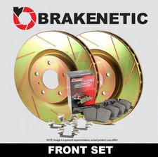 FRONT BRAKENETIC Sport Slotted Brake Rotors + Pads TTS 35.33144.52
