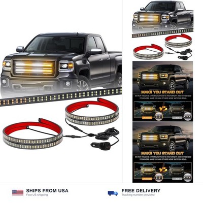 XRIDONSEN 2PCS 24 inch Truck Grill Strobe Lights Strip 288 LED Emergency Tail...
