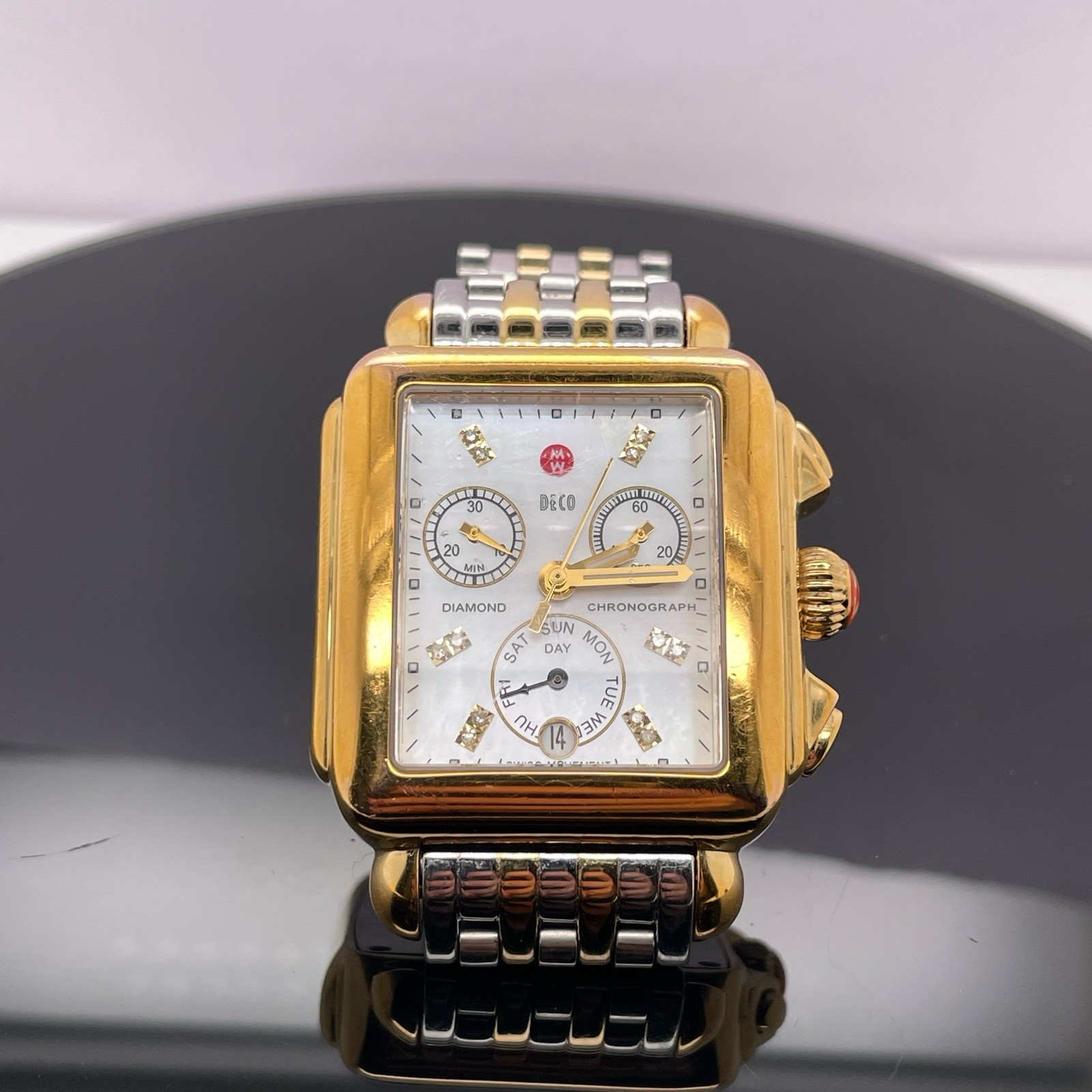 Michele Deco 36mm Rectangular Chronograph Quartz … - image 18