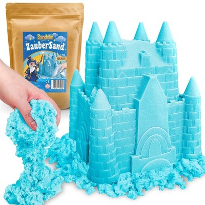 Sandolin Zaubersand - Laborgeprüfter magischer Spielsand für Kinder, 1 kg (Blau)