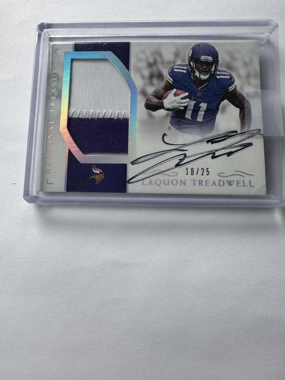 Laquon Treadwell Panini National Treasures #108 Autograph-Holo Silver