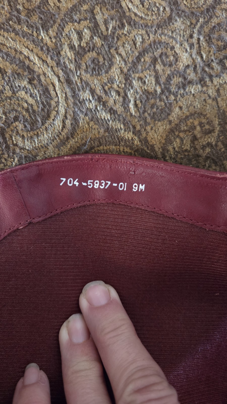 BATA squared toe snakeskin Embossed burgundy boot… - image 3