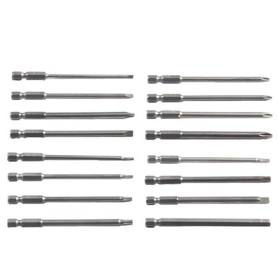 High performance 100mm Long Screwdriver Bits for Torx Hex Cross Slotted 4pcs