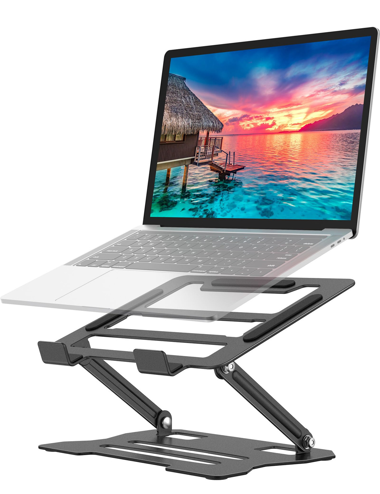 Adjustable Carbon Steel Laptop Tablet Stand for Desk or Bed
