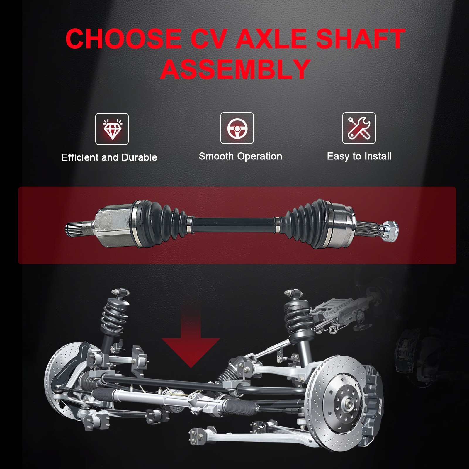 For 2018-2021 Jeep Compass MP L4 2.4L Front Left or Right CV Axle Assembly