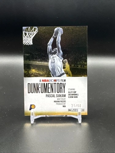 Pascal Siakam 2025 Topps NBA Hoops Film Dunk-umentory Gold Pacers /50 D-5