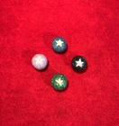 GREAT CIVIL WAR ERA PATRIOTIC STAR HAND FORMED FIRED CLAY MARBLES