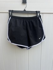Nike Dri-Fit Athletic Shorts Girl's Large Lined Running Black No Pockets