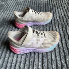 New Balance Girls Size 11 Fresh Foam Arishi v4 Sneakers Grey Pink Purple Shoes