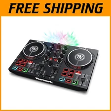 Compact DJ System with Touch-Sensitive Jog Wheels