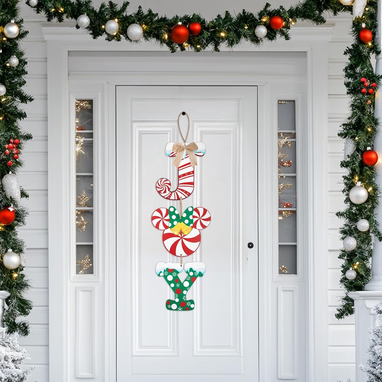 Christmas Joy Door Sign Decorations Wooden Wall Hanging Sign Décor For Christma