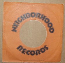 "NeighborHood","Company Sleeve,"Original""45rpm,"7inch,"Record",Vintage,   ;0