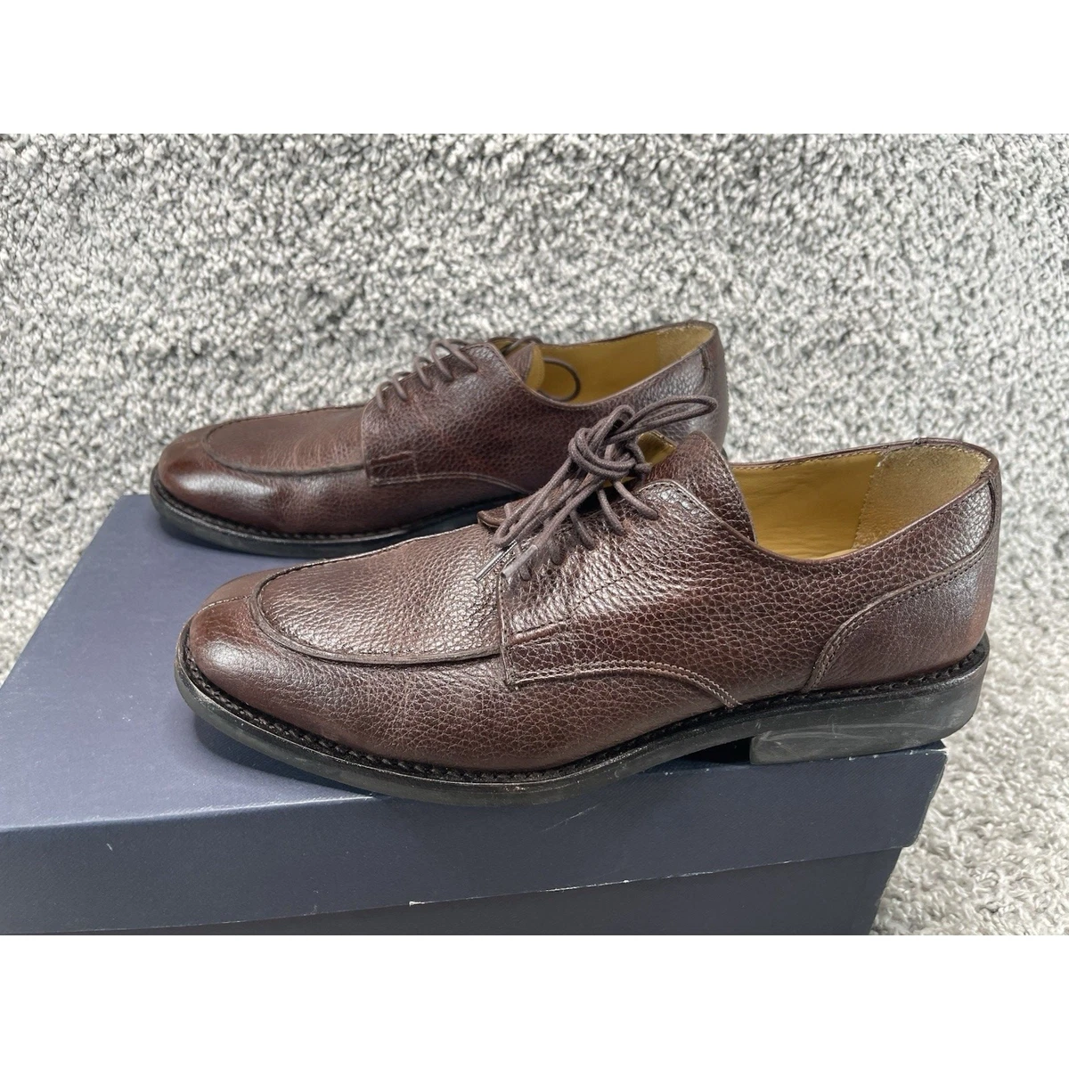 Brooks Brothers Dress Shoes Men\'s Size 10 Red Brown Apron Toe Oxford Derby Italy Brooks Brothers M Dress Shoes for Men for sale | eBay main image 2