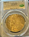 1878-S Morgan Silver Dollar $1 PCGS MS64 CAC WitterBrick Gold Toning PQ