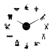Oral Themed Wall Clock Three-Dimensional for Waiting Area, Treatment Room