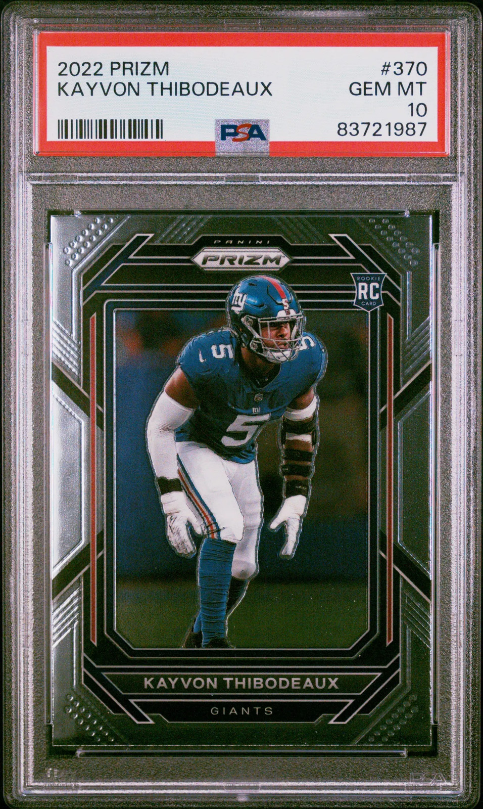 2022 Panini Prizm #370 Kayvon Thibodeaux PSA 10 Gem Mint RC Giants ROOKIE