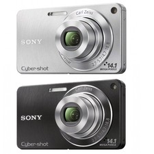 SONY Cyber-Shot DSC-W350 4x Zoom 14.1MP Digital Camera SD Card Battery Charger
