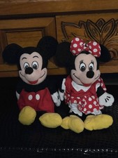 Disney Mouseketoys Mickey 8"  Minnie 8" Mini Plush