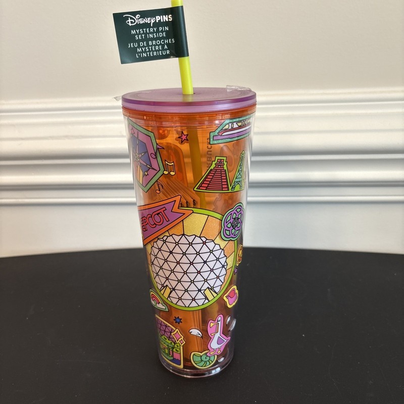 Disney Parks 2026 EPCOT Starbucks Tumbler Cup Only (No Mystery Pins) New