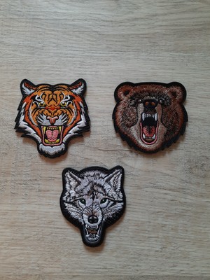 Tiger Wolf Bär KLETT PATCH MORALE FREMDENLEGION BUNDESWEHR AIRSOFT PAINTBALL 