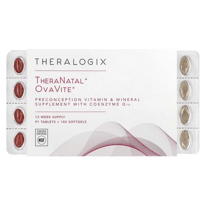 2 X Theralogix, TheraNatal, OvaVite, 91 Tablets + 182 Softgels