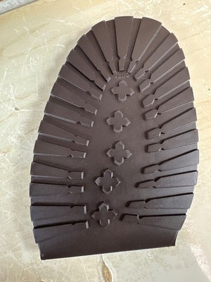Rubber Lug or Tank Soles for Replacement Bottom of Shoes Boots Dark Brown Color