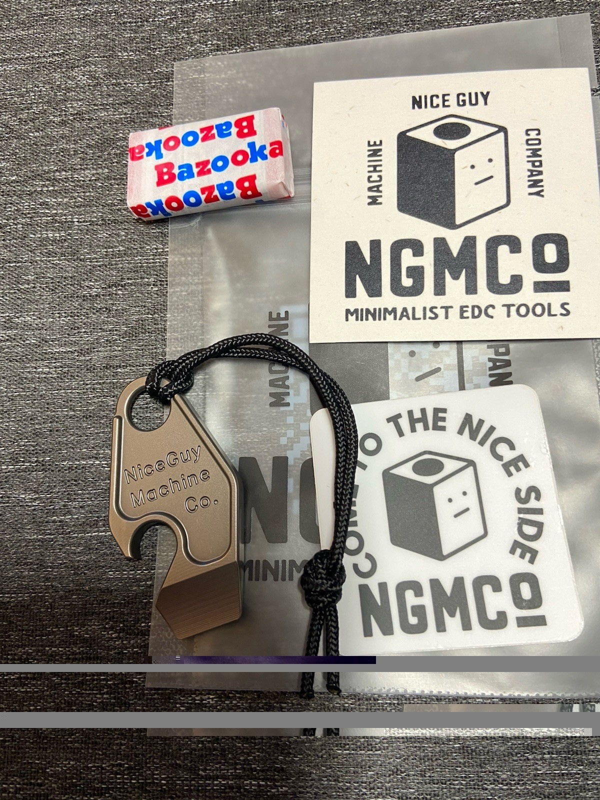 NEW! Nice Guy Machine Co. Return to Home V2 Fob, Titanium Beadblasted, USA Made