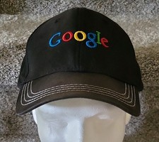 Google Vintage Embroidered Logo Black Adjustable Baseball Cap Advertising Hat