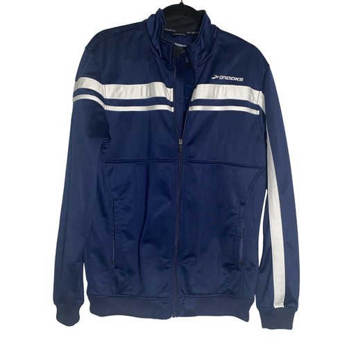Brooks Equilibrium Technology Tienken II Mens Jacket Navy Blue Size Medium