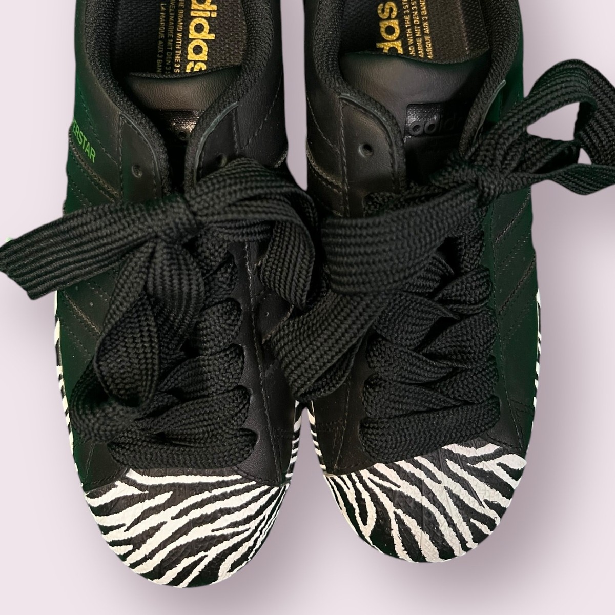 Size 8.5 - adidas Superstar Zebra Print W for sale online | eBay