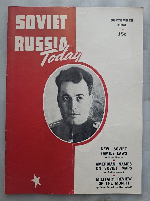Soviet Russia Today September 1944 WWII USSR Propaganda Monthly, US Published