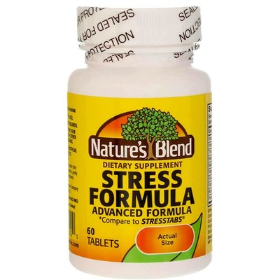 2 Pack Nature's Blend Stress Formula Tablets, 60 Ct
