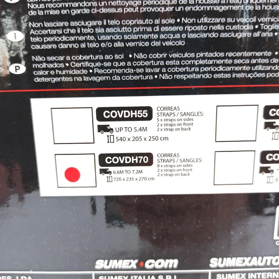 Sumex COVDH70 Schutzhülle Wohnmobilabdeckung grau M 6 6 7 2 Camping Auto Schutzh - Bild 4 von 4