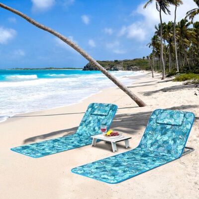 Pieces Beach Lounge Chair Mat Set Adjustable Lounge Chairs
