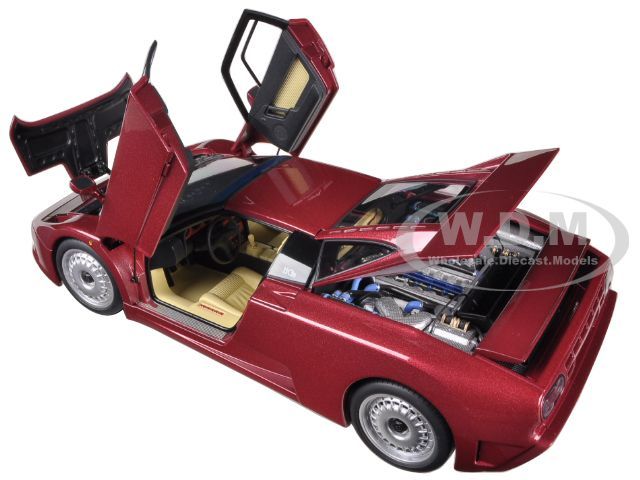 BUGATTI EB110 GT DARK RED 1/18 DIECAST MODEL CAR BY AUTOART 70977