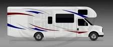 RV, Trailer Hauler, Camper, Motor-home Large Decals/Graphics Kit 15-K-L DKBLBG