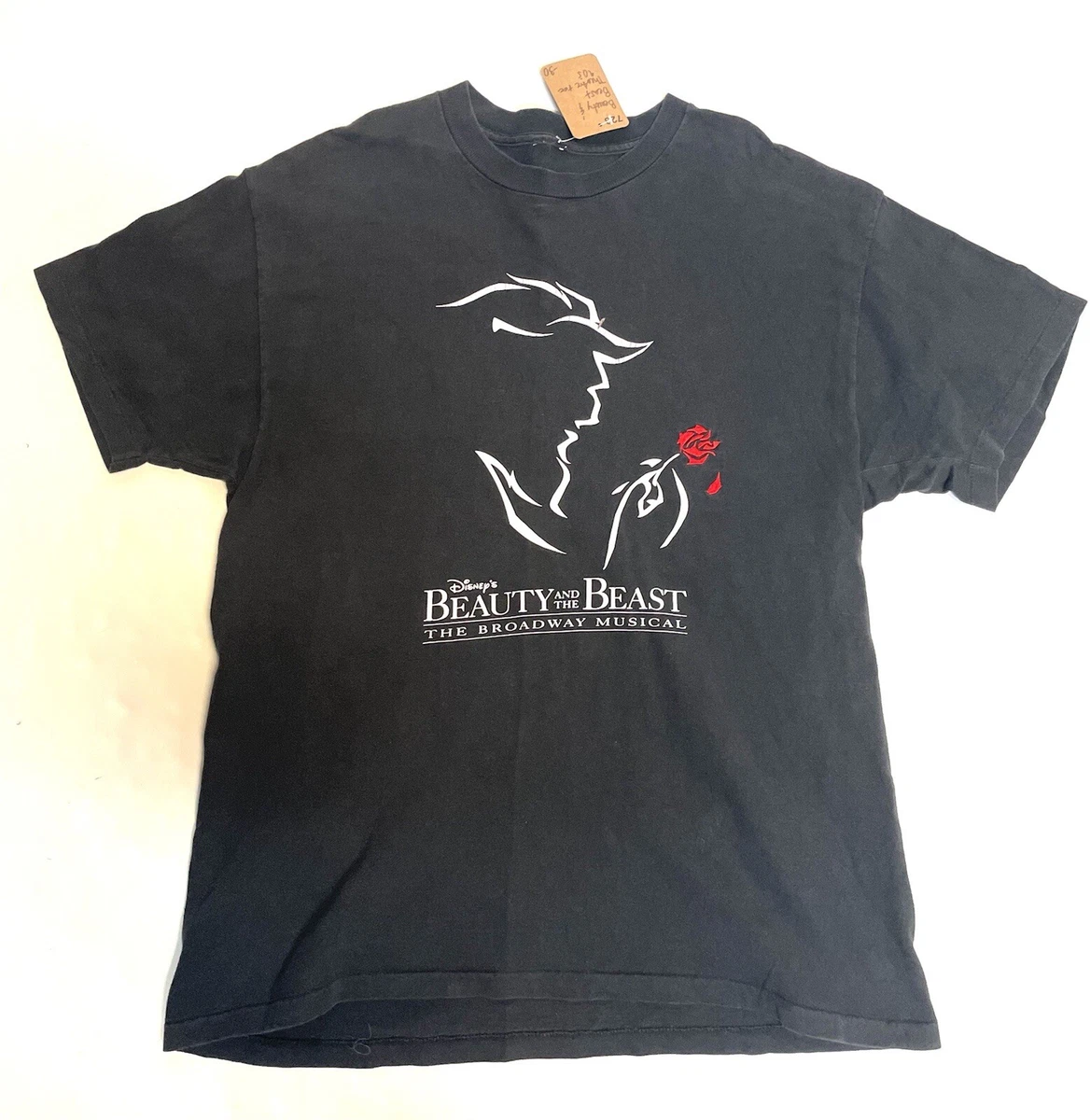 VTG Beauty And The Beast Broadway Musical Shirt Mens Large Black