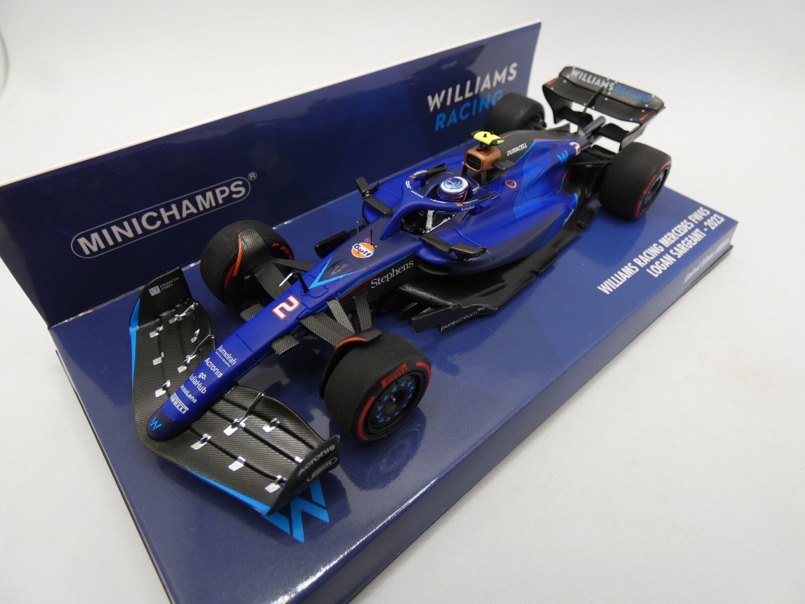 Voiture Miniature F1 Williams Mercedes FW45 Logan Sargeant Minichamps 1/43