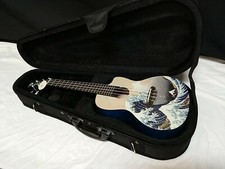 LUNA Great Wave Concert acoustic UKULELE new Mahogany UKE w/ LIGHT CASE