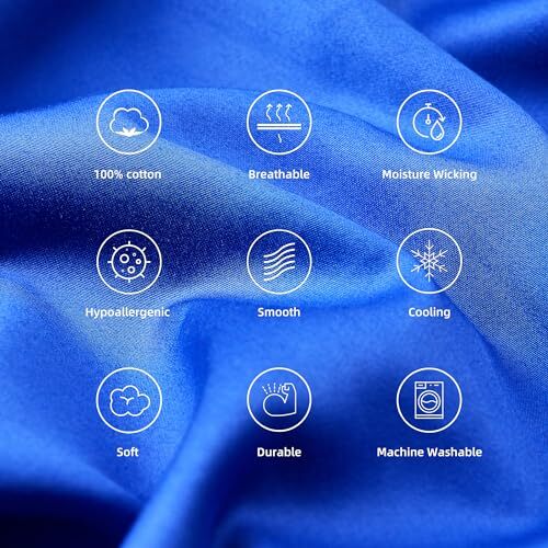 400 Thread Count Cotton Pillow Case with Zipper, 40" L x 20" W, King