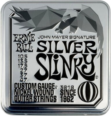**ERNIE BALL JOHN MAYER SILVER SLINKY 10.5-47 ELECTRIC GUITAR STRINGS 3PK TIN!**