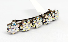 Lovely Hand Made White Flowers Crystals Hair pin By Michal Negrin.