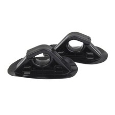 2x Ganci Porta Remo Pala Fibbia Paddle Per Barca Kayak Gommone Nero