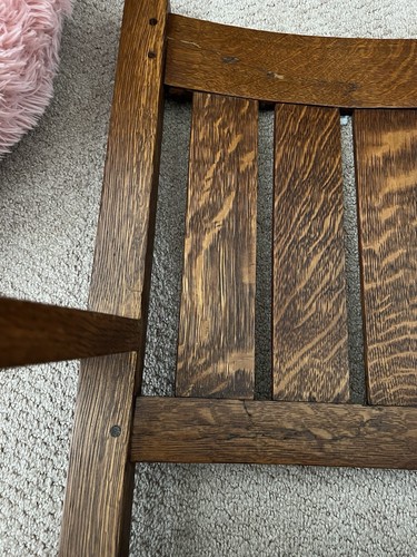 Gustav Stickley Arm Chair 318 Mission Oak - Picture 6 of 9