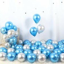 10-50 CHROME BALLOONS METALLIC LATEX PEARL 10" Helium/Air Wedding Birthday Party