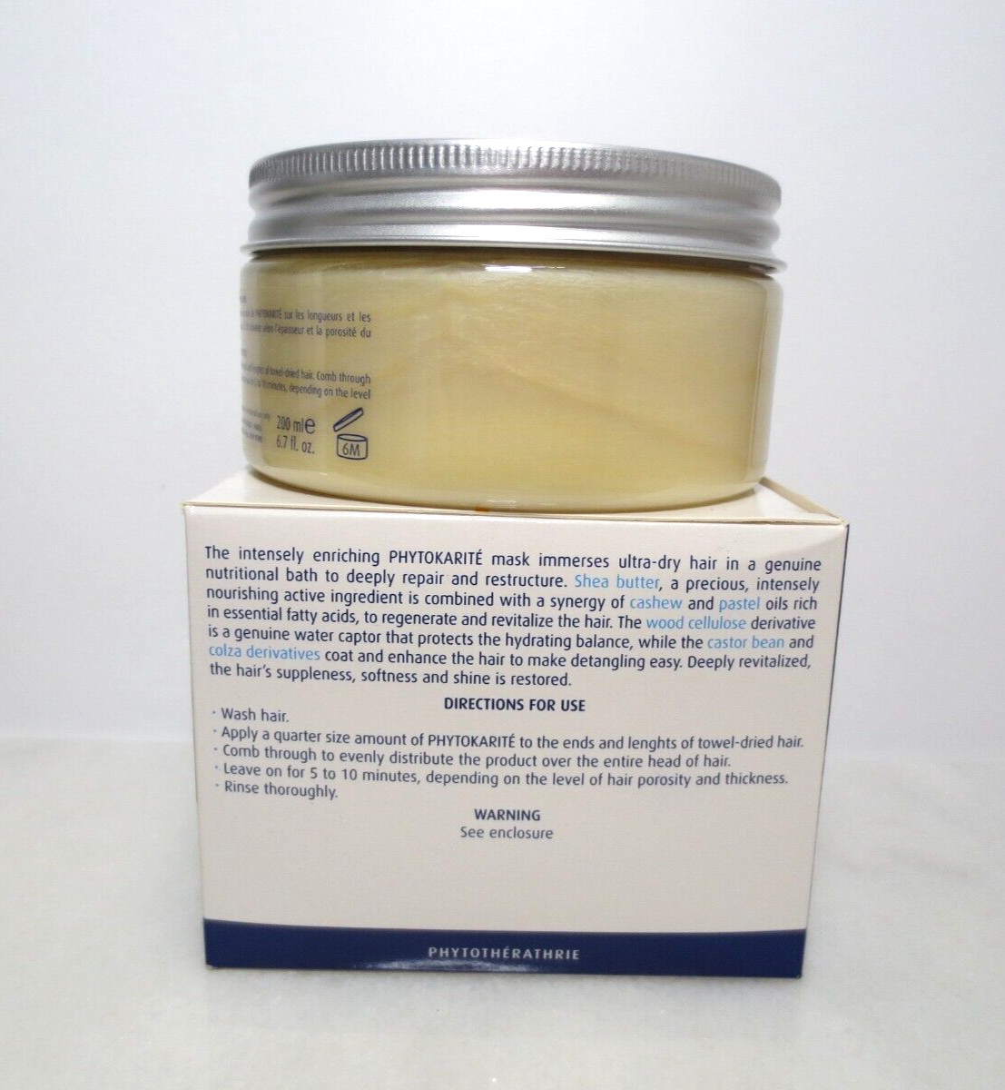 PHYTO PHYTOKARITE ULTRA NOURISHING MASK - REVITALIZED HAIR SHINE 6.7 OZ BOXED