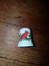 Porzellan Fingerhut Vogel Sammlerst&uuml;ck