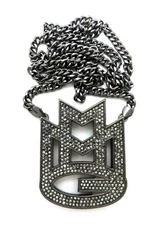 RICK ROSS MMG PENDANT WITH 6mm 30" CUBAN CHAIN